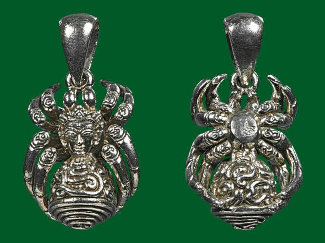 🕷️ The Celestial Weaver: Narayana 8-Armed Wealth Spider – Rare "Satang Kru" Silver Edition by Tu Chao Pu Wa Ling (2025)