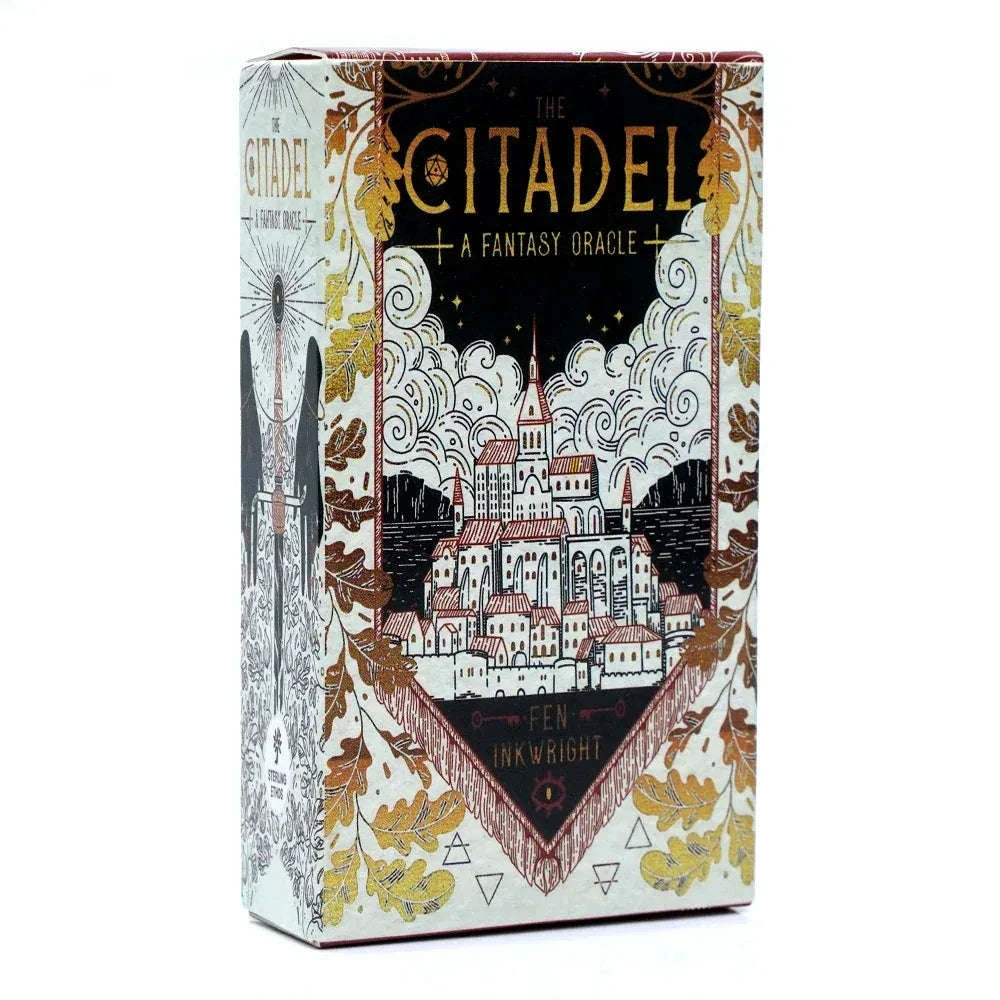 🏰 The Citadel: A Fantasy Oracle Tarot Deck – 60 Cards | Unique Hexagonal Shape | Fantasy-Themed Oracle & Board Game Light Grey