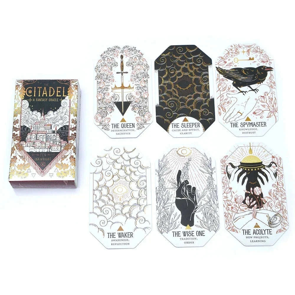 🏰 The Citadel Oracle Tarot Deck – 60 Cards | Fantasy-Themed Oracle & Tarot Hybrid | Board Game Edition for Family & Parties