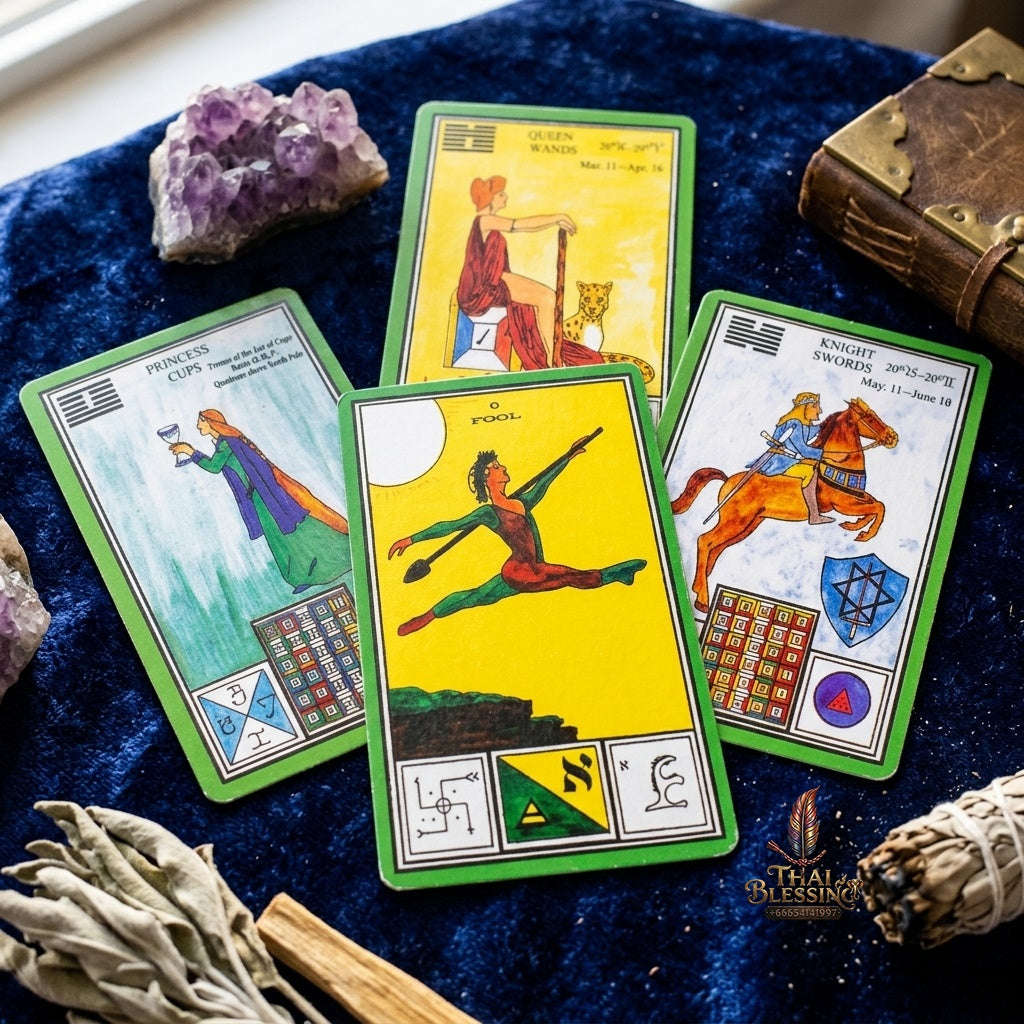 ✨ The Classic Tarot Cards Deck 78-Card Rider-Waite Foundation Set Guidebook: Beginner-Friendly & Premium Tabletop Divination Art Collectible for Fortune Telling Thai Blessing Co By RURUECHA