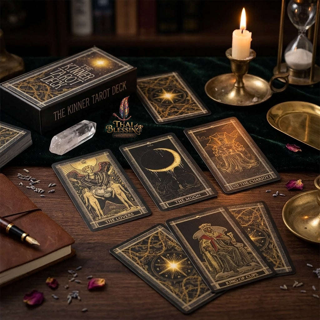 ✨ The Classic Tarot Cards Deck 78-Card Rider-Waite Foundation Set Guidebook: Beginner-Friendly & Premium Tabletop Divination Art Collectible for Fortune Telling Thai Blessing Co By RURUECHA