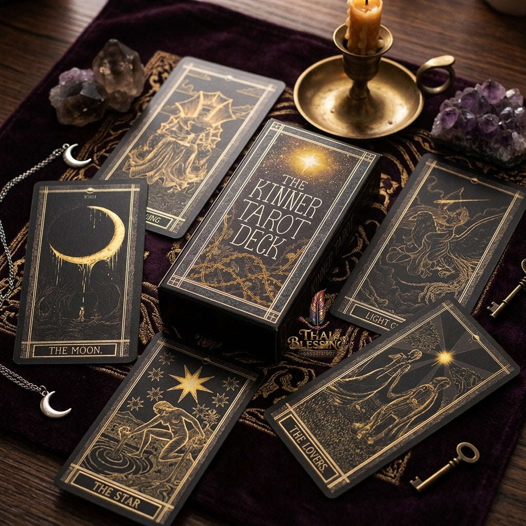 ✨ The Classic Tarot Cards Deck 78-Card Rider-Waite Foundation Set Guidebook: Beginner-Friendly & Premium Tabletop Divination Art Collectible for Fortune Telling Thai Blessing Co By RURUECHA