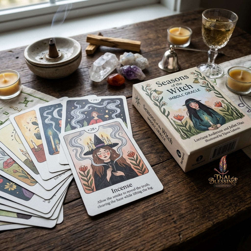 ✨ The Classic Tarot Cards Deck 78-Card Rider-Waite Foundation Set Guidebook: Beginner-Friendly & Premium Tabletop Divination Art Collectible for Fortune Telling Thai Blessing Co By RURUECHA