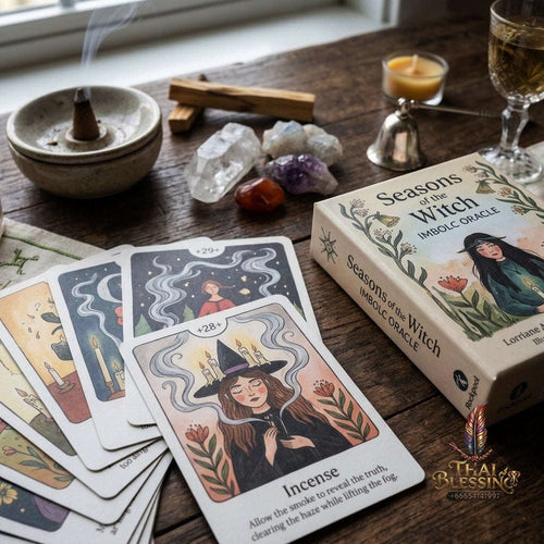 ✨ The Classic Tarot Cards Deck 78-Card Rider-Waite Foundation Set Guidebook: Beginner-Friendly & Premium Tabletop Divination Art Collectible for Fortune Telling Thai Blessing Co By RURUECHA