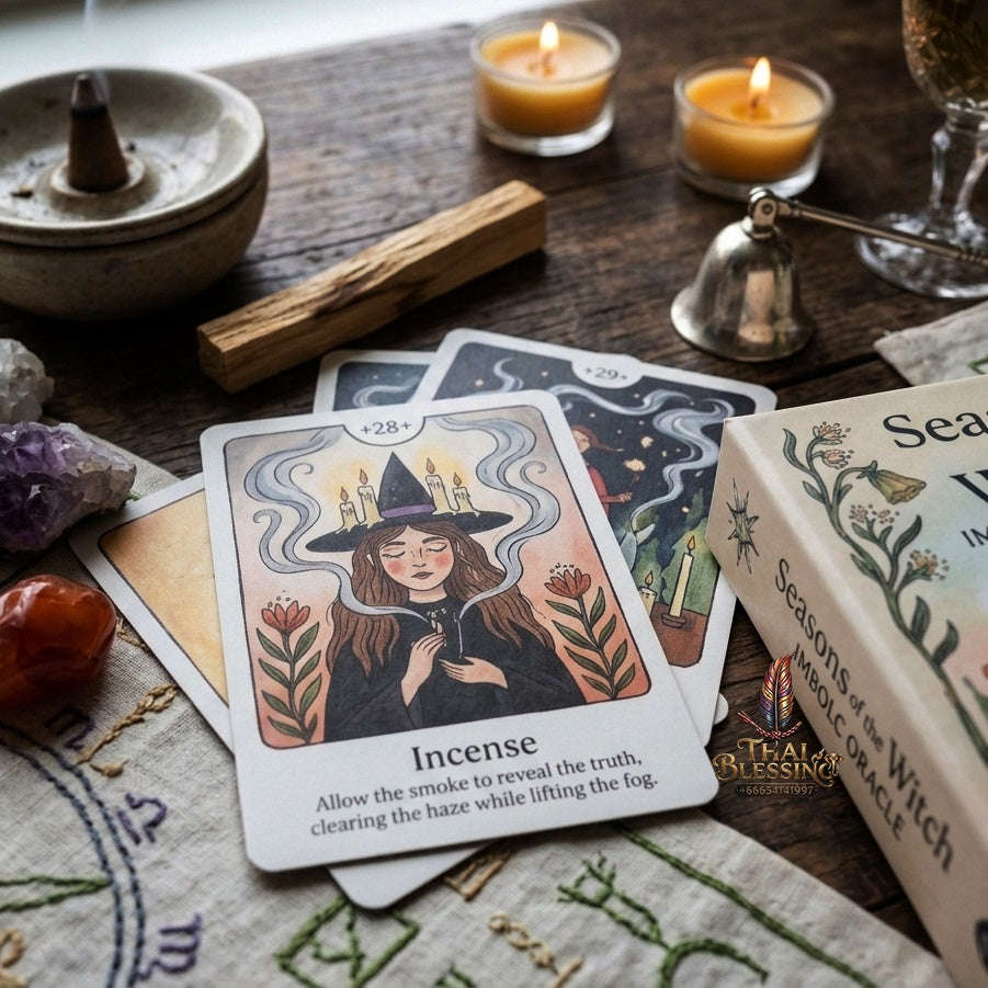 ✨ The Classic Tarot Cards Deck 78-Card Rider-Waite Foundation Set Guidebook: Beginner-Friendly & Premium Tabletop Divination Art Collectible for Fortune Telling Thai Blessing Co By RURUECHA