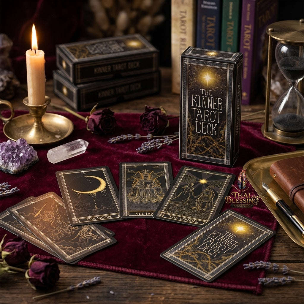 ✨ The Classic Tarot Cards Deck 78-Card Rider-Waite Foundation Set Guidebook: Beginner-Friendly & Premium Tabletop Divination Art Collectible for Fortune Telling Thai Blessing Co By RURUECHA