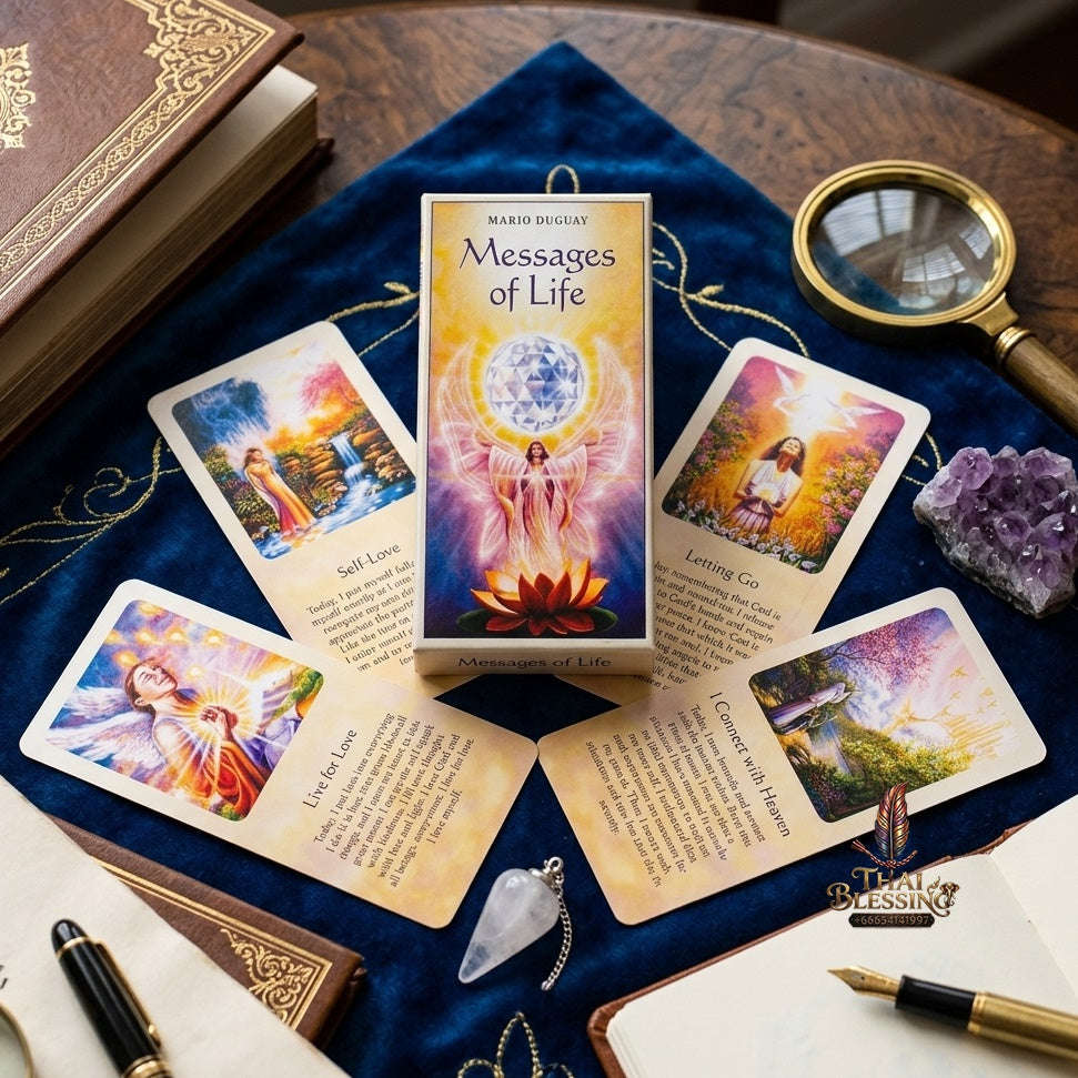 ✨ The Classic Tarot Cards Deck 78-Card Rider-Waite Foundation Set Guidebook: Beginner-Friendly & Premium Tabletop Divination Art Collectible for Fortune Telling Thai Blessing Co By RURUECHA
