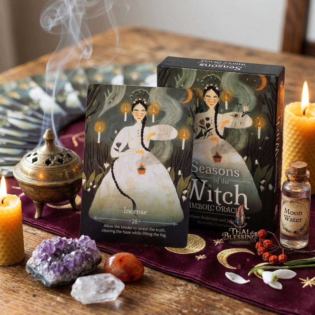 ✨ The Classic Tarot Cards Deck 78-Card Rider-Waite Foundation Set Guidebook: Beginner-Friendly & Premium Tabletop Divination Art Collectible for Fortune Telling Thai Blessing Co By RURUECHA