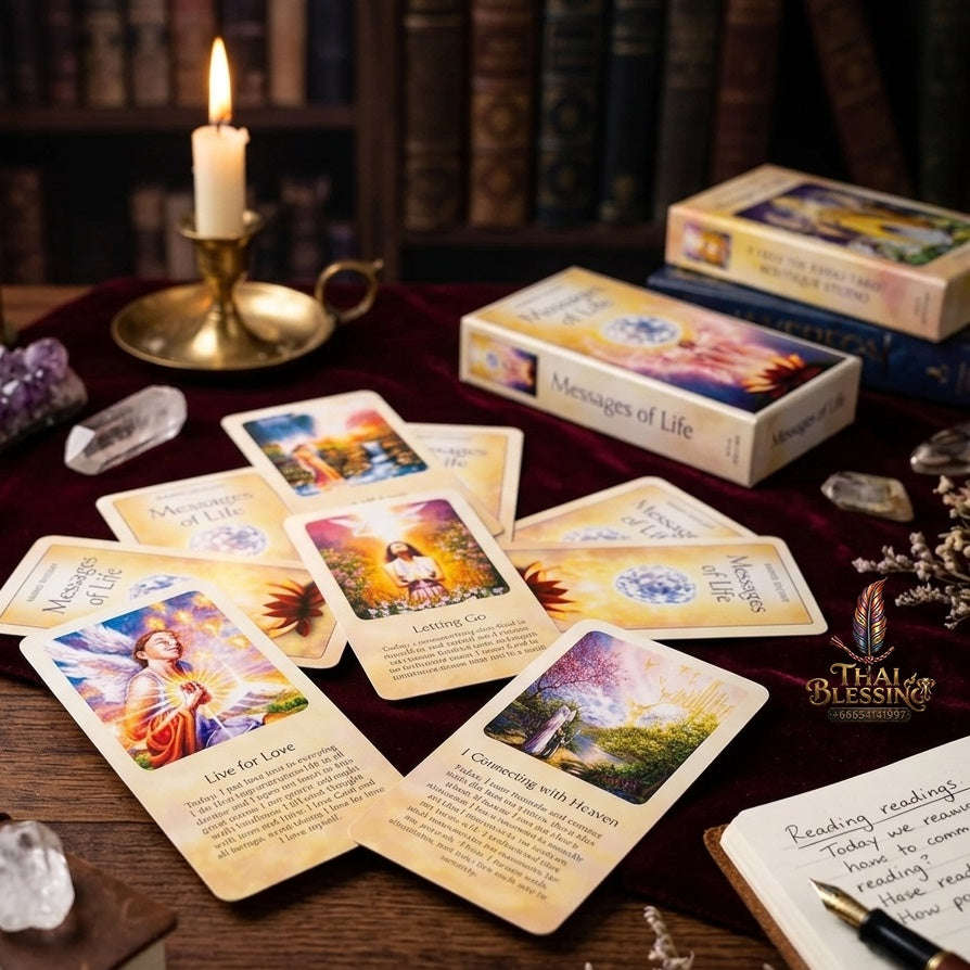 ✨ The Classic Tarot Cards Deck 78-Card Rider-Waite Foundation Set Guidebook: Beginner-Friendly & Premium Tabletop Divination Art Collectible for Fortune Telling Thai Blessing Co By RURUECHA
