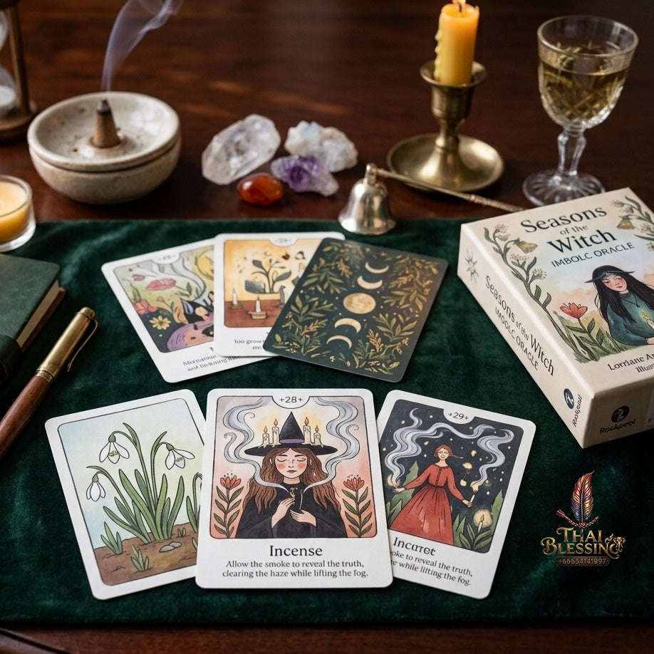 ✨ The Classic Tarot Cards Deck 78-Card Rider-Waite Foundation Set Guidebook: Beginner-Friendly & Premium Tabletop Divination Art Collectible for Fortune Telling Thai Blessing Co By RURUECHA