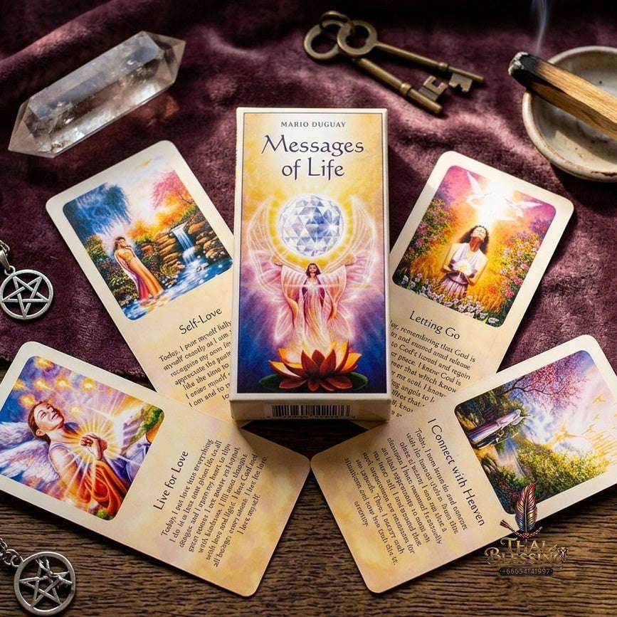 ✨ The Classic Tarot Cards Deck 78-Card Rider-Waite Foundation Set Guidebook: Beginner-Friendly & Premium Tabletop Divination Art Collectible for Fortune Telling Thai Blessing Co By RURUECHA