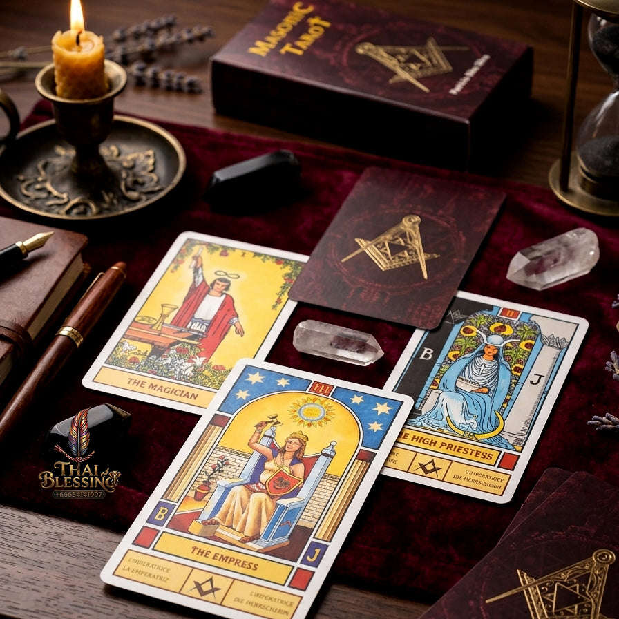 The Classic Tarot Cards Deck - 78-Card Rider-Waite Foundation Set with Guidebook | Beginner-Friendly & Premium Tabletop Divination Art Collectible for Fortune Telling Thai Blessing Co By RURUECHA