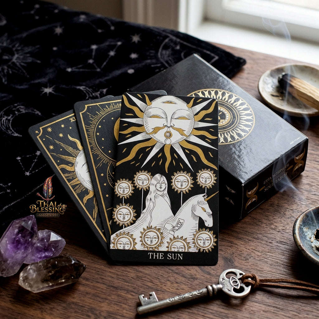 The Classic Tarot Cards Deck - 78-Card Rider-Waite Foundation Set with Guidebook | Beginner-Friendly & Premium Tabletop Divination Art Collectible for Fortune Telling Thai Blessing Co By RURUECHA