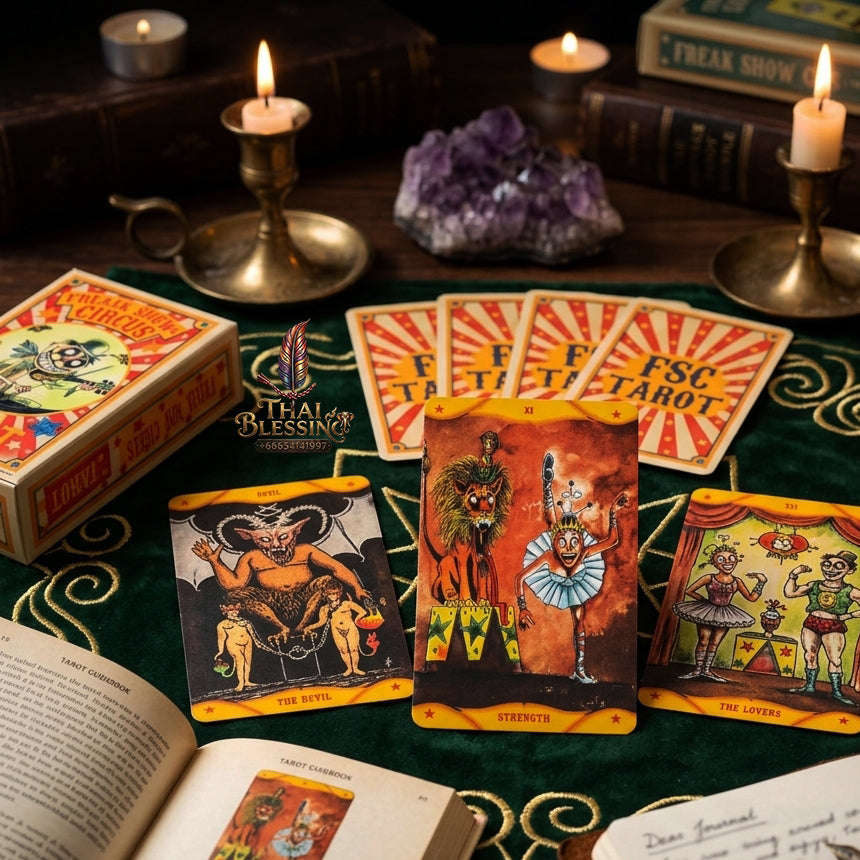 The Classic Tarot Cards Deck - 78-Card Rider-Waite Foundation Set with Guidebook | Beginner-Friendly & Premium Tabletop Divination Art Collectible for Fortune Telling Thai Blessing Co By RURUECHA