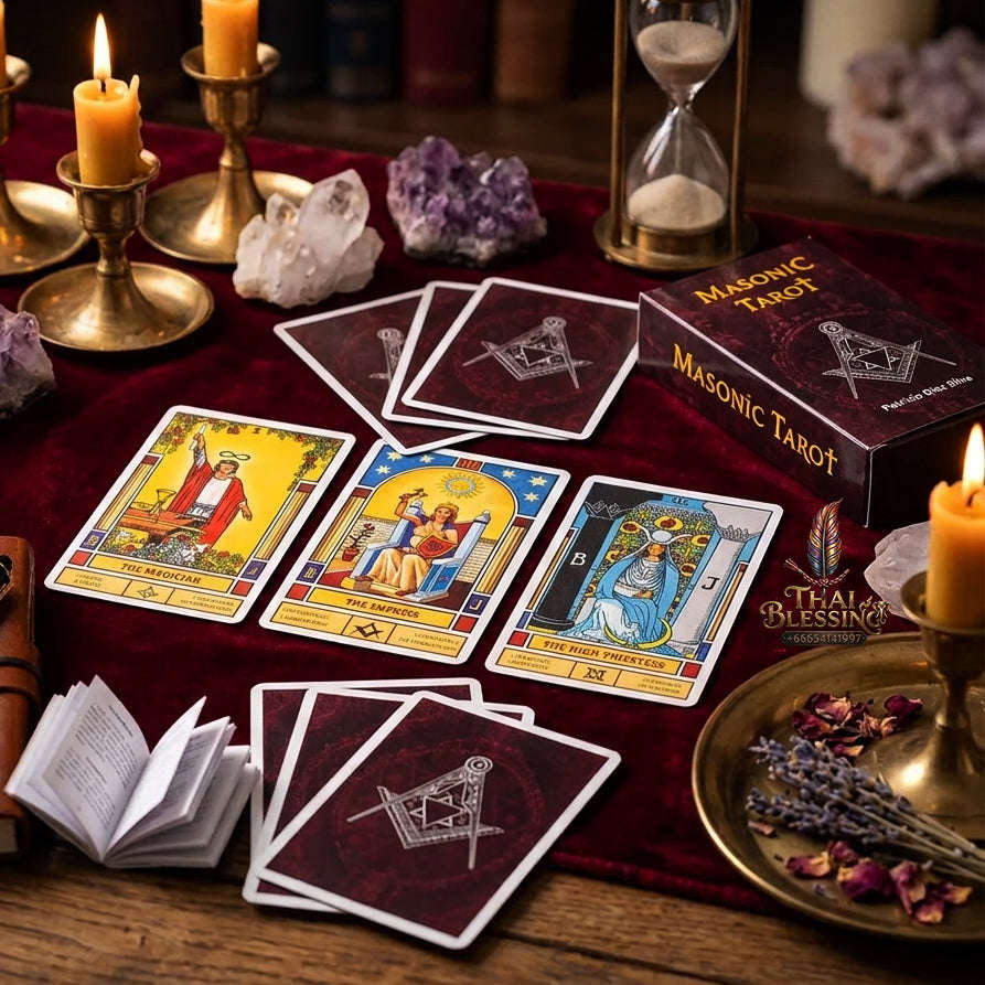 The Classic Tarot Cards Deck - 78-Card Rider-Waite Foundation Set with Guidebook | Beginner-Friendly & Premium Tabletop Divination Art Collectible for Fortune Telling Thai Blessing Co By RURUECHA