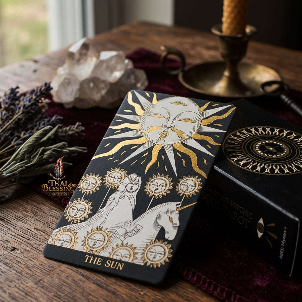 The Classic Tarot Cards Deck - 78-Card Rider-Waite Foundation Set with Guidebook | Beginner-Friendly & Premium Tabletop Divination Art Collectible for Fortune Telling Thai Blessing Co By RURUECHA