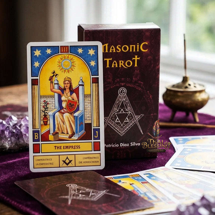 The Classic Tarot Cards Deck - 78-Card Rider-Waite Foundation Set with Guidebook | Beginner-Friendly & Premium Tabletop Divination Art Collectible for Fortune Telling Thai Blessing Co By RURUECHA