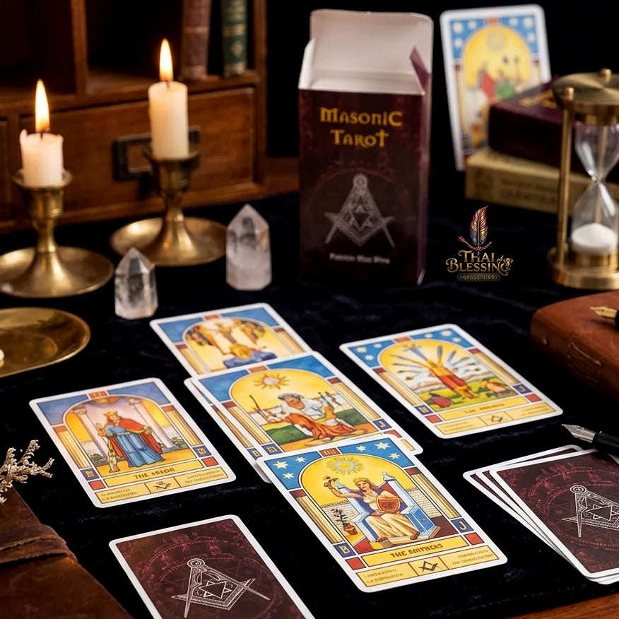 The Classic Tarot Cards Deck - 78-Card Rider-Waite Foundation Set with Guidebook | Beginner-Friendly & Premium Tabletop Divination Art Collectible for Fortune Telling Thai Blessing Co By RURUECHA