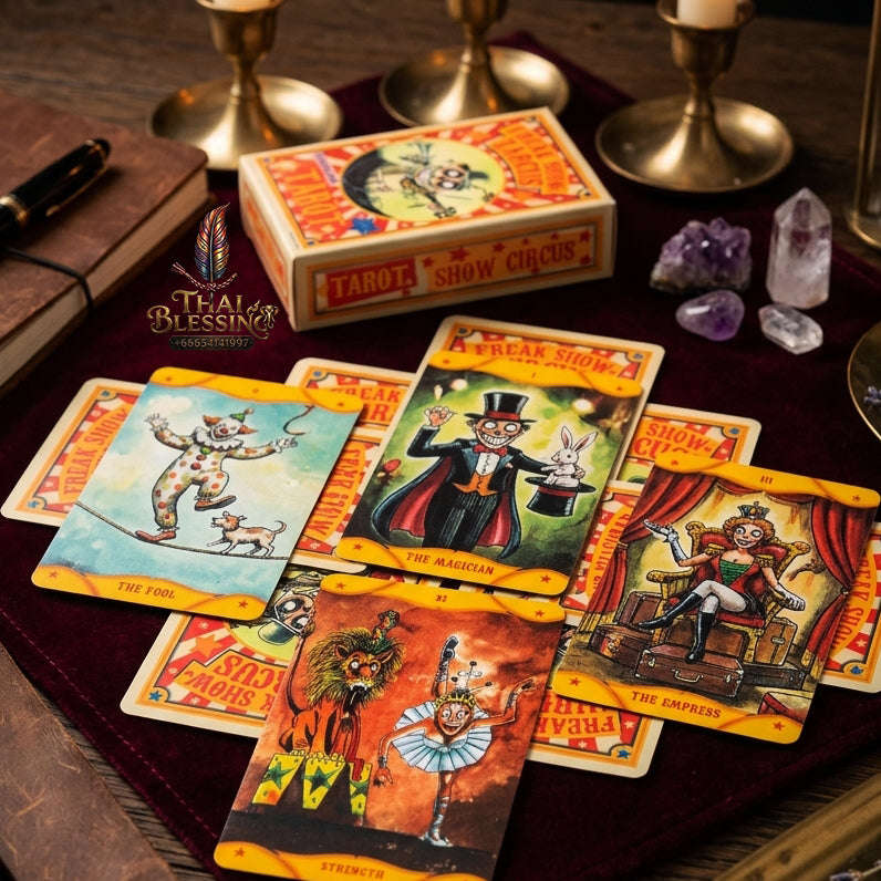 The Classic Tarot Cards Deck - 78-Card Rider-Waite Foundation Set with Guidebook | Beginner-Friendly & Premium Tabletop Divination Art Collectible for Fortune Telling Thai Blessing Co By RURUECHA