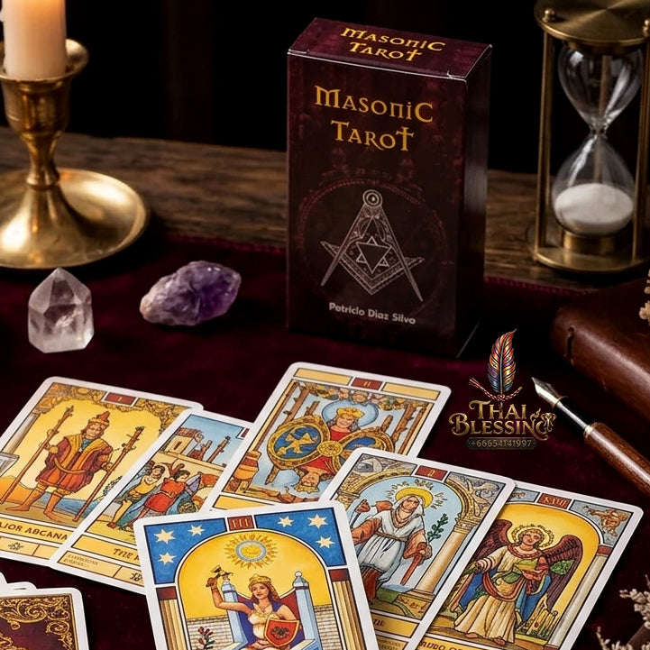 The Classic Tarot Cards Deck - 78-Card Rider-Waite Foundation Set with Guidebook | Beginner-Friendly & Premium Tabletop Divination Art Collectible for Fortune Telling Thai Blessing Co By RURUECHA