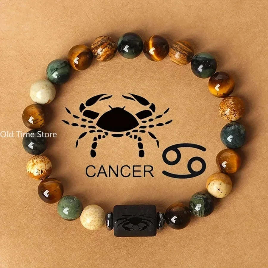 🐅 The "Cosmic Warrior" Zodiac Bracelet: Golden Tiger Eye Constellation Talisman (Men & Women) JX
