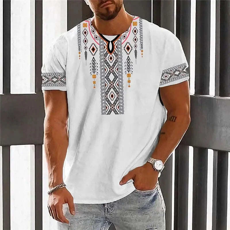 🌍 The Dashiki Street-Heritage T-Shirt: Premium Men’s Vintage Ethnic Tee – High-Definition Traditional Dashiki Print, Breathable Soft-Touch Cotton Blend, and Sophisticated Retro Streetwear Short-Sleeve