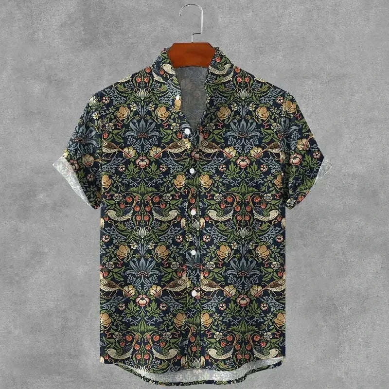 🌊 The Deep-Sea Medusa Edition: Premium Men’s 3D Jellyfish Linen Shirt – High-Definition Surrealist Graphic Print, Breathable Organic Cotton-Linen Blend, and Sophisticated Modern-Fit Holiday Button-Down