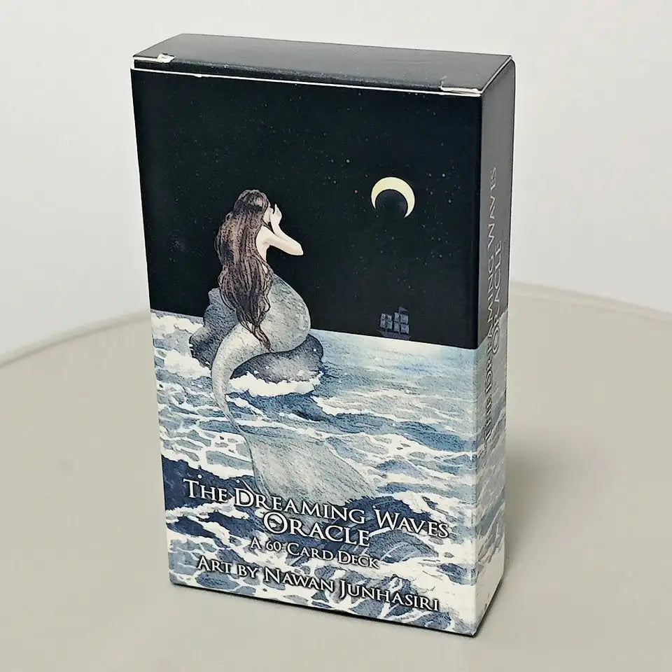 The Dreaming Waves Oracle Deck – 60 Soothing Feather and Ocean Inspired Cards, Portable 10.3 x 6 cm