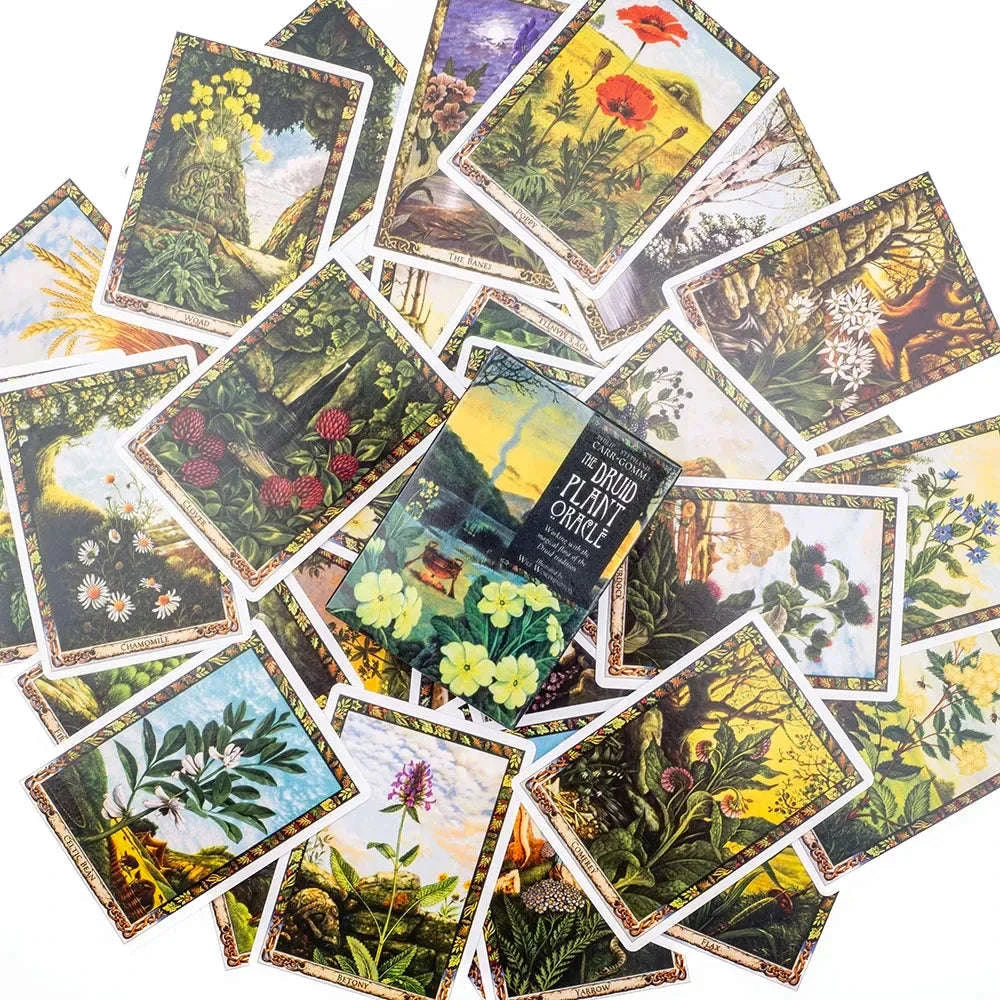 The Druid Plant Oracle – 39-Card Deck Featuring Magical Flora of The Druid Tradition with Guidebook for Divination & Board Games