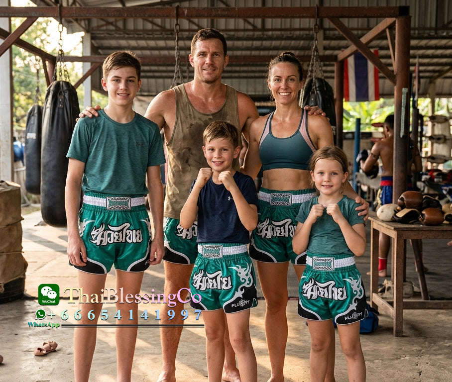 🏮 The FLUORY Elite Strike: Professional Muay Thai & Kickboxing Shorts – High-Performance Satin MMA Trunks for Competition and Combat Training, Unisex Design for Men, Women, and Kids (Green Muay Thai shorts)