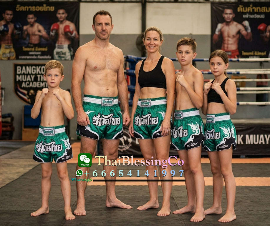 🏮 The FLUORY Elite Strike: Professional Muay Thai & Kickboxing Shorts – High-Performance Satin MMA Trunks for Competition and Combat Training, Unisex Design for Men, Women, and Kids (Green Muay Thai shorts)