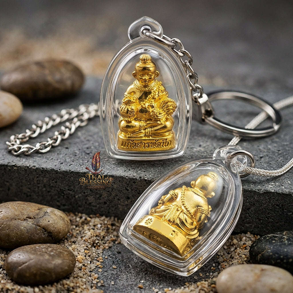 💥 THE GLEAMING GOLD-PLATED MASTERPIECE OF INSTANT WISH-FULFILLING CHILD SPIRIT WEALTH: THE LUANG PU KAEW KUMAR THEP THAN JAI KAEW SARAPHAT NUEK (GOLD-PLATED SAMRIT EDITION)! Thai Blessing Co By RURUECHA
