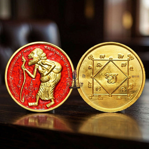 💥 THE GLEAMING GOLD-PLATED MASTERPIECE OF ULTIMATE TREASURY WEALTH: THE LUANG PHO JON RAM RUAY MAHA SETTHI MI SAP CHU CHOK MEDAL! Thai Blessing Co By RURUECHA