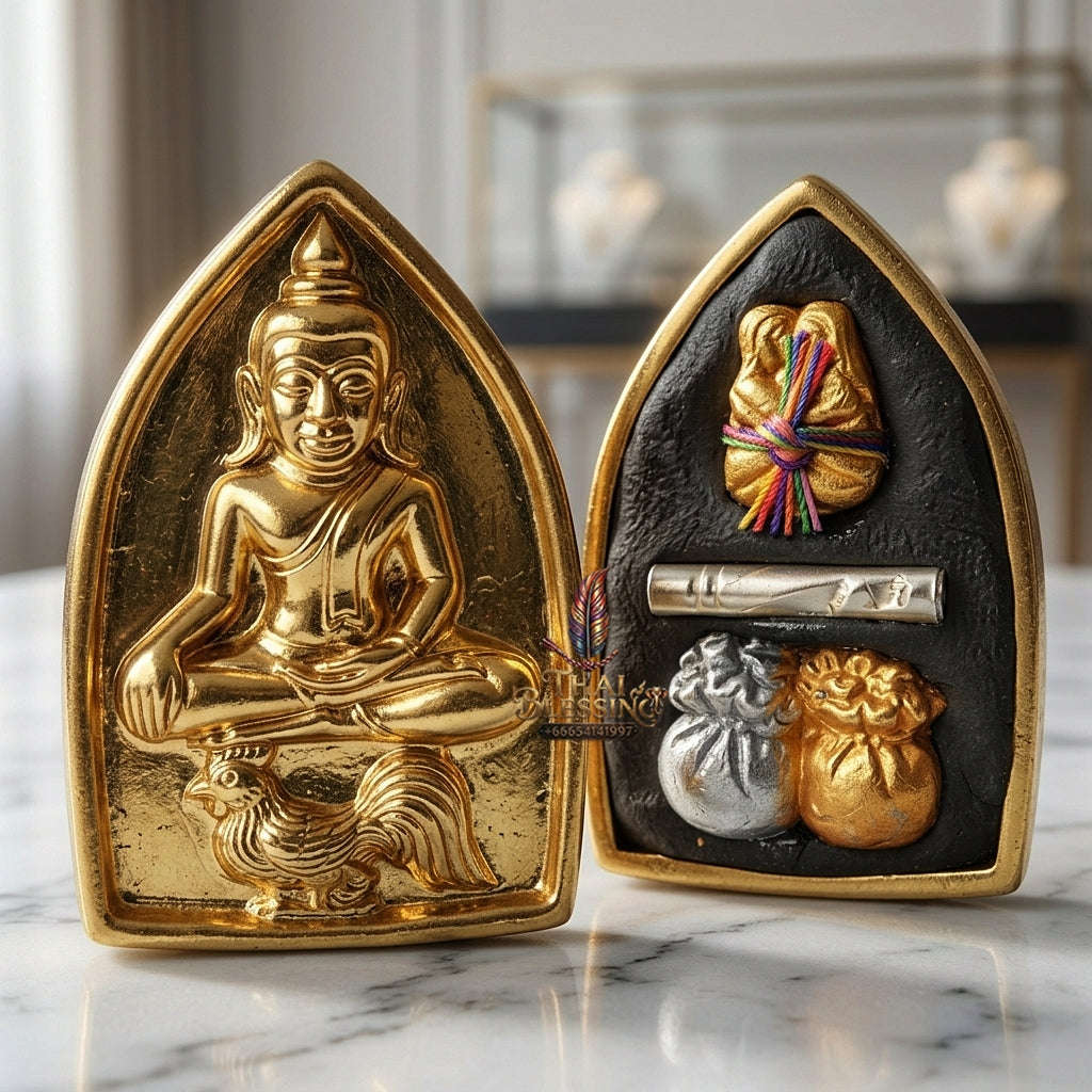 💥 THE GOLD-PLATED MASTERPIECE OF SOVEREIGN ATTRACTION: THE KHRU BA BAENG MAHA HLONG SUD RAK SAEN SANEHA (GOLD-PLATED EDITION)!  Sacred "Khun Phaen Maha Hlong Thai Blessing Co By RURUECHA