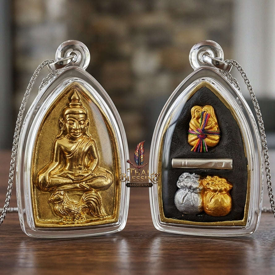 💥 THE GOLD-PLATED MASTERPIECE OF SOVEREIGN ATTRACTION: THE KHRU BA BAENG MAHA HLONG SUD RAK SAEN SANEHA (GOLD-PLATED EDITION)!  Sacred "Khun Phaen Maha Hlong Thai Blessing Co By RURUECHA