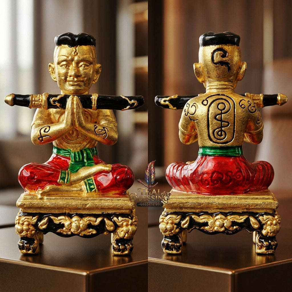 💥 THE GOLDEN MASTERPIECE OF DIVINE FACIAL ATTRACTION: THE ACHAN SUBIN MON SANEH NA NA THONG KHUN PHAEN!  Sacred "Khun Phaen Mon Saneh Na Na Thong Thai Blessing Co By RURUECHA