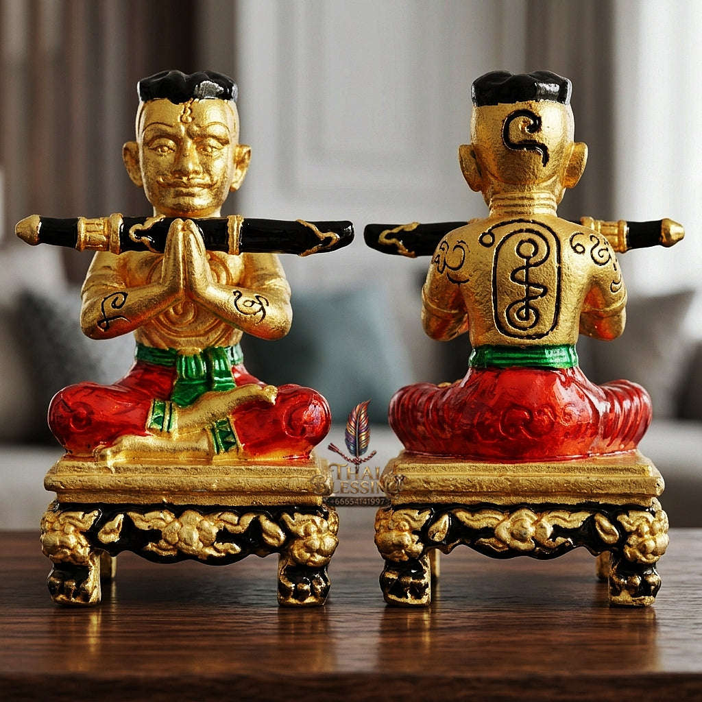 💥 THE GOLDEN MASTERPIECE OF DIVINE FACIAL ATTRACTION: THE ACHAN SUBIN MON SANEH NA NA THONG KHUN PHAEN!  Sacred "Khun Phaen Mon Saneh Na Na Thong Thai Blessing Co By RURUECHA