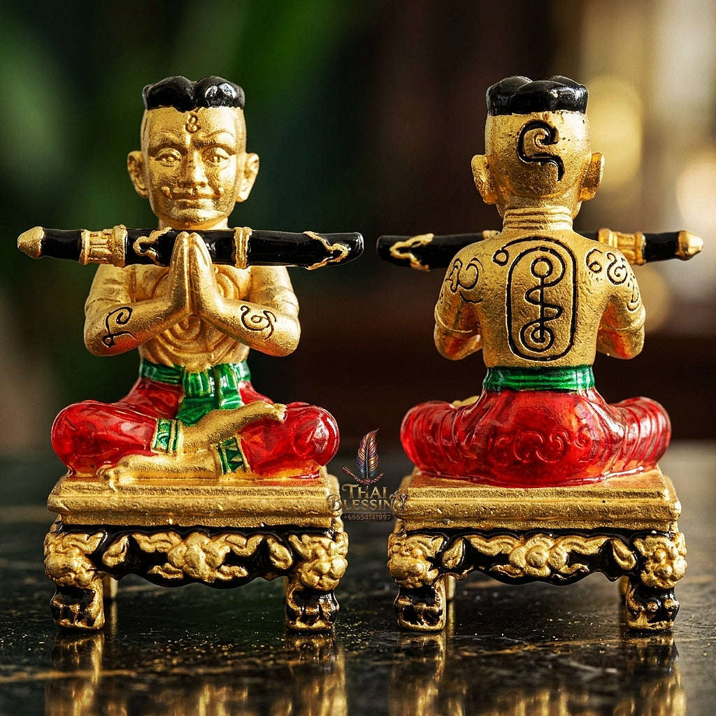 💥 THE GOLDEN MASTERPIECE OF DIVINE FACIAL ATTRACTION: THE ACHAN SUBIN MON SANEH NA NA THONG KHUN PHAEN!  Sacred "Khun Phaen Mon Saneh Na Na Thong Thai Blessing Co By RURUECHA