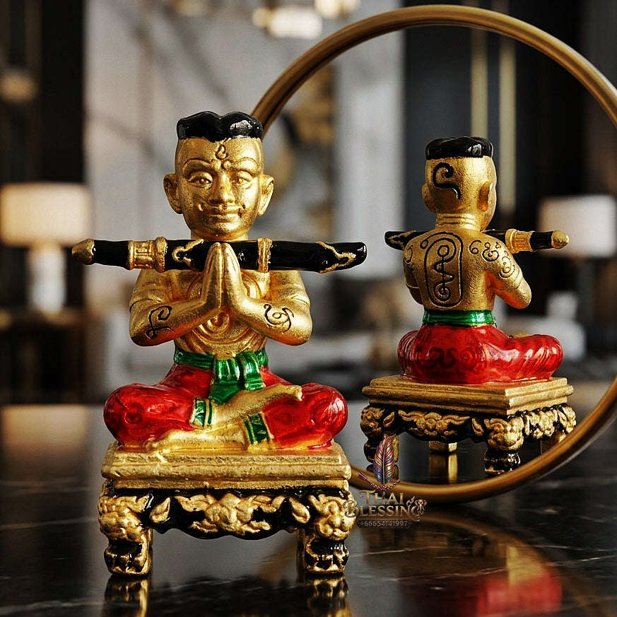 💥 THE GOLDEN MASTERPIECE OF DIVINE FACIAL ATTRACTION: THE ACHAN SUBIN MON SANEH NA NA THONG KHUN PHAEN!  Sacred "Khun Phaen Mon Saneh Na Na Thong Thai Blessing Co By RURUECHA