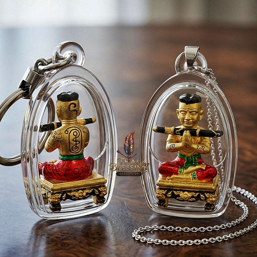 💥 THE GOLDEN MASTERPIECE OF DIVINE FACIAL ATTRACTION: THE ACHAN SUBIN MON SANEH NA NA THONG KHUN PHAEN!  Sacred "Khun Phaen Mon Saneh Na Na Thong Thai Blessing Co By RURUECHA