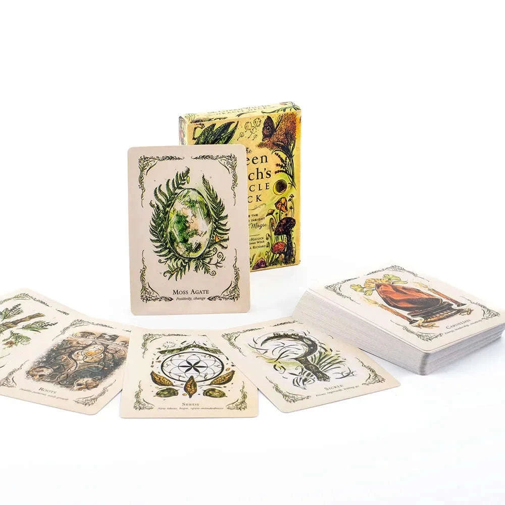 The Green Witch's Oracle Deck – 50 Cards for Divination, Spiritual Guidance & Family Party Games