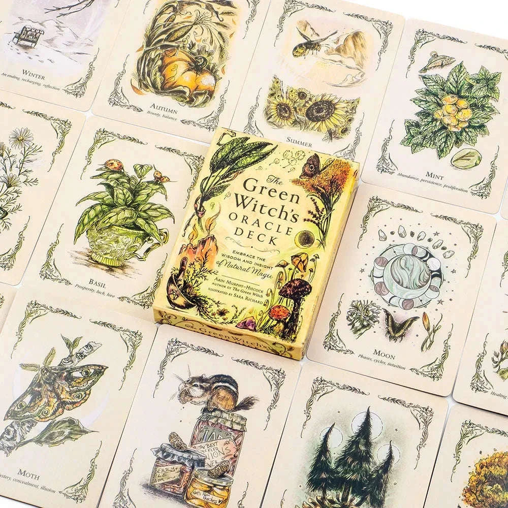 The Green Witch's Oracle Deck – 50 Cards for Divination, Spiritual Guidance & Family Party Games