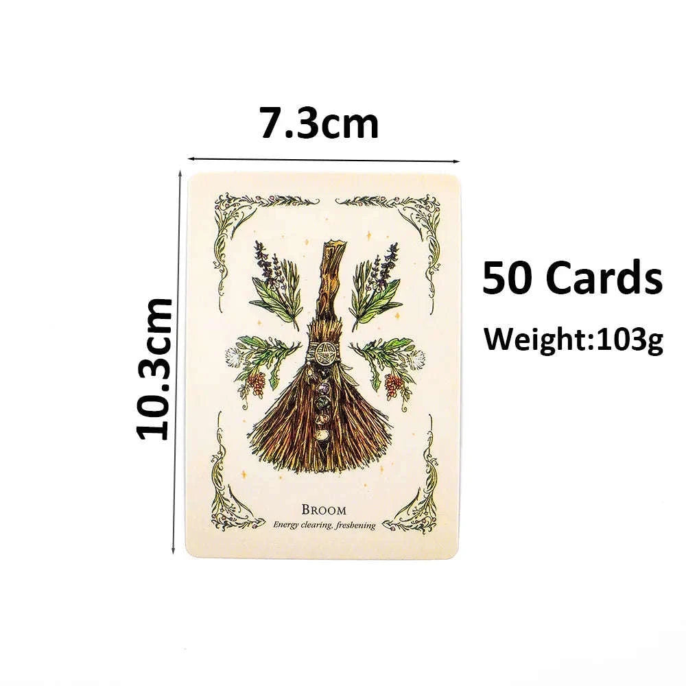 The Green Witch's Oracle Deck – 50 Cards for Divination, Spiritual Guidance & Family Party Games
