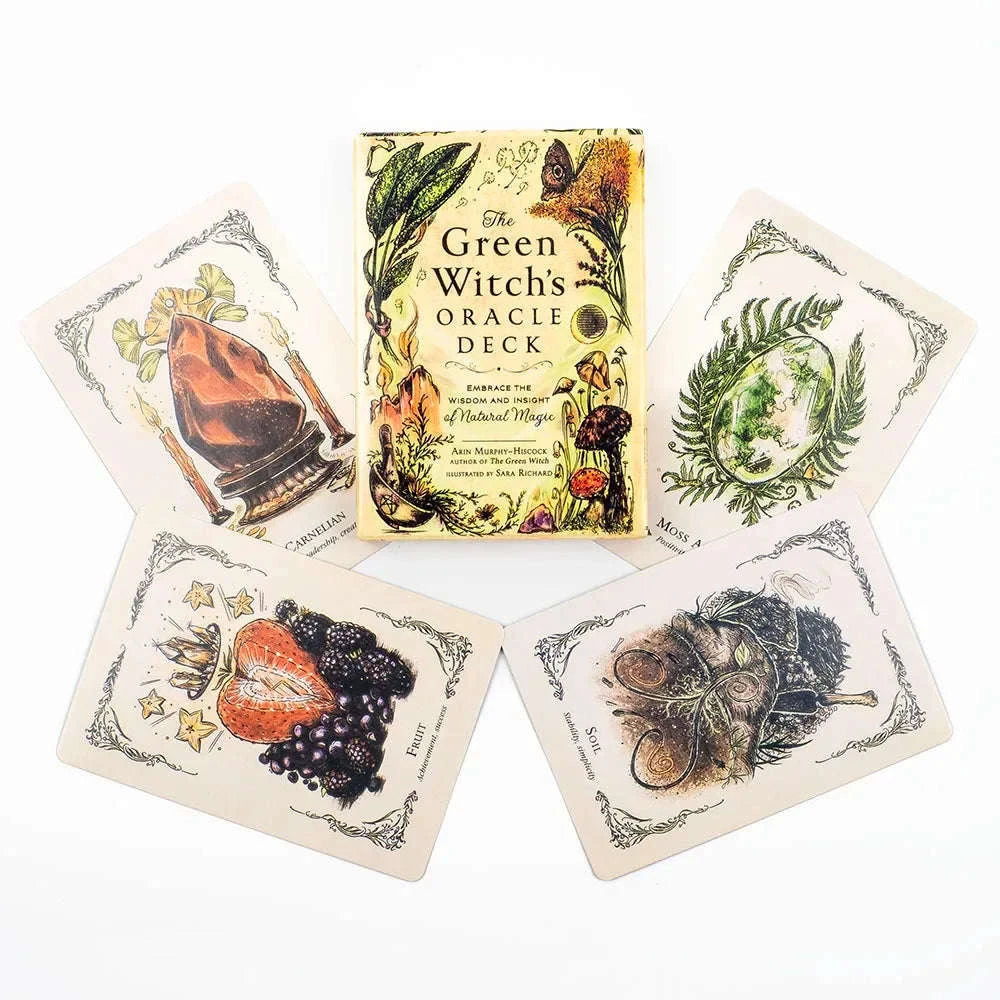 The Green Witch's Oracle Deck – 50 Cards for Divination, Spiritual Guidance & Family Party Games