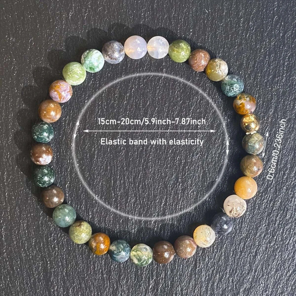 🌊 The "Happy Life" Bracelet: Handmade Ocean Jasper for Emotional Stability & Joy