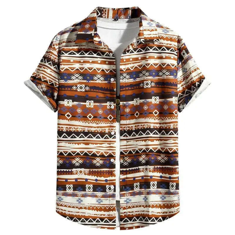 🏝️ The Harajuku-Hibiscus Y2K Masterpiece: Premium Men's Luxury Hawaiian Shirt – Retro Floral Graphic Print, Breathable Short-Sleeve Casual Top, and Signature Harajuku Oversized Silhouette CS2024AT3141