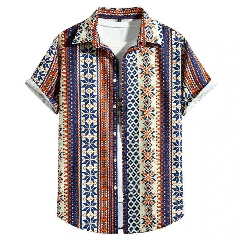 🏝️ The Harajuku-Hibiscus Y2K Masterpiece: Premium Men's Luxury Hawaiian Shirt – Retro Floral Graphic Print, Breathable Short-Sleeve Casual Top, and Signature Harajuku Oversized Silhouette CS2024AT3158