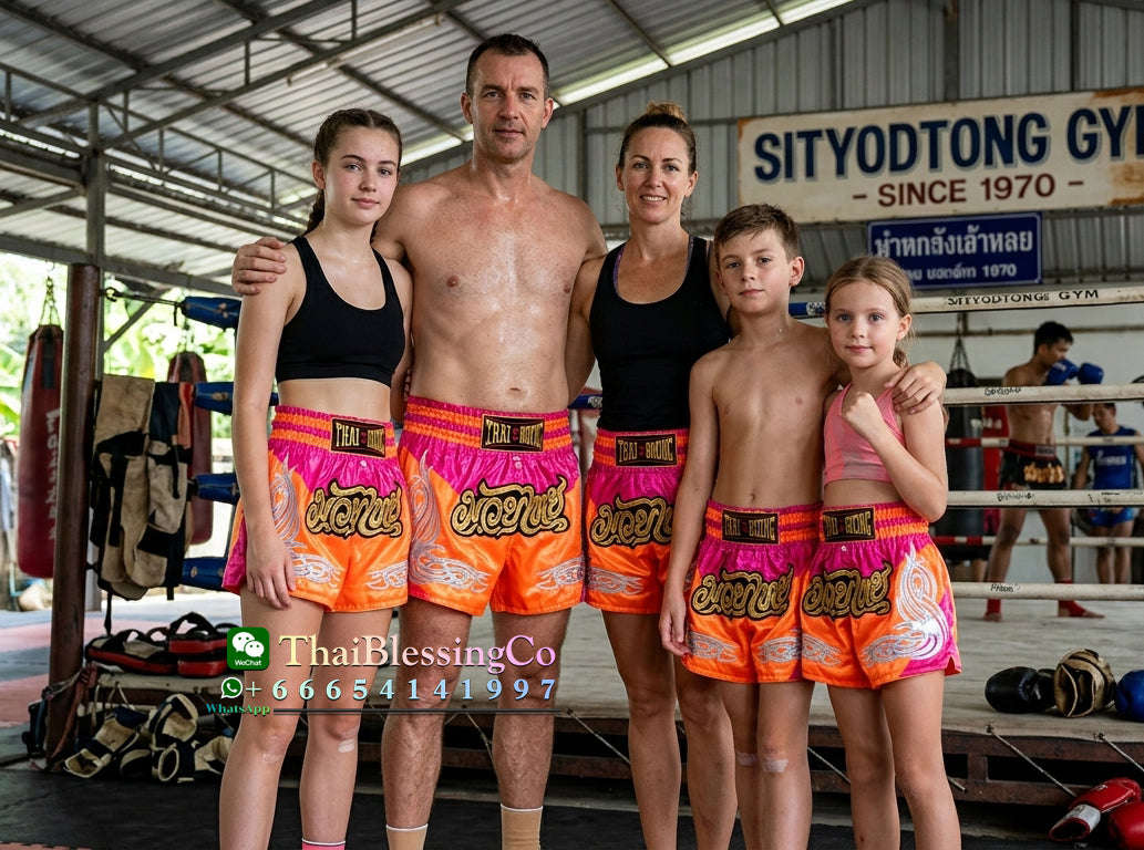 🥊 The Heritage Elite: Authentic Premium Satin Muay Thai Shorts – Ultra-Soft High-Gloss Boxing Trunks, Handcrafted Multi-Size Elastic Waistband, Factory-Direct Export Grade for Adults and Kids (Orange and pink Muay Thai shorts)