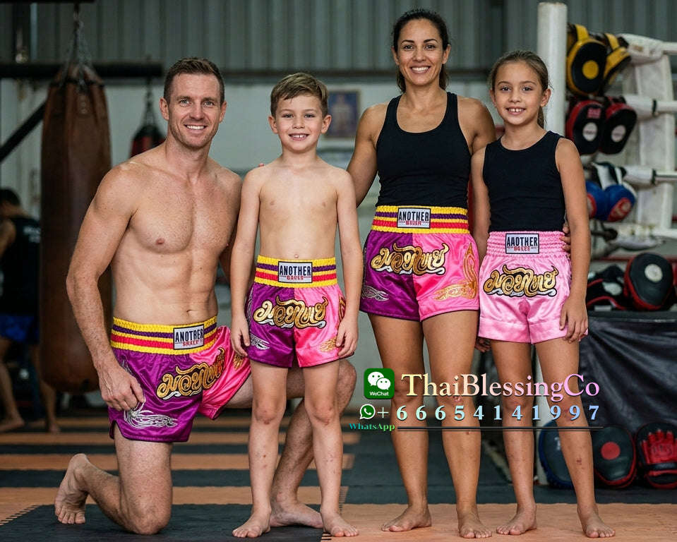 🏮 The Heritage Elite: Authentic Premium Satin Muay Thai Shorts – Ultra-Soft High-Gloss Boxing Trunks, Handcrafted Multi-Size Elastic Waistband, Factory-Direct Export Grade for Adults and Kids