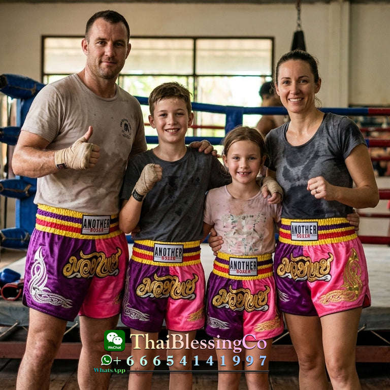🏮 The Heritage Elite: Authentic Premium Satin Muay Thai Shorts – Ultra-Soft High-Gloss Boxing Trunks, Handcrafted Multi-Size Elastic Waistband, Factory-Direct Export Grade for Adults and Kids